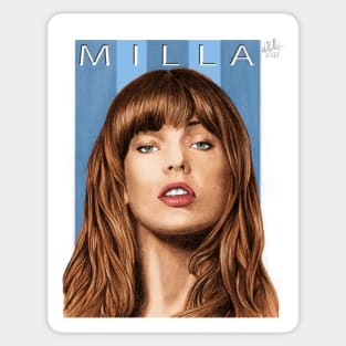 My name is MILLA (portrait of Milla Jovovich) Sticker